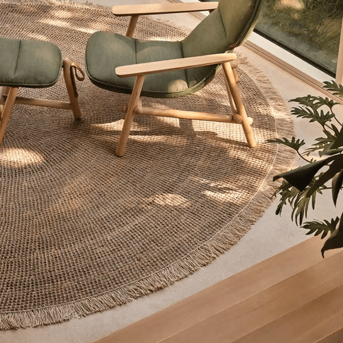 Tribe Home Reef Rug - White | Round