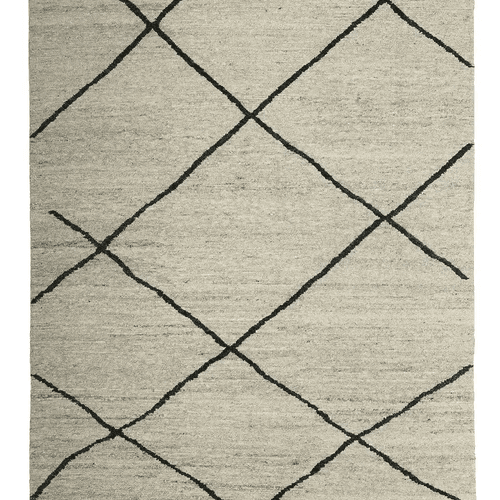 Tribe Home Ridge Rug - Grey and Charcoal | 100% Wool Floor Rug