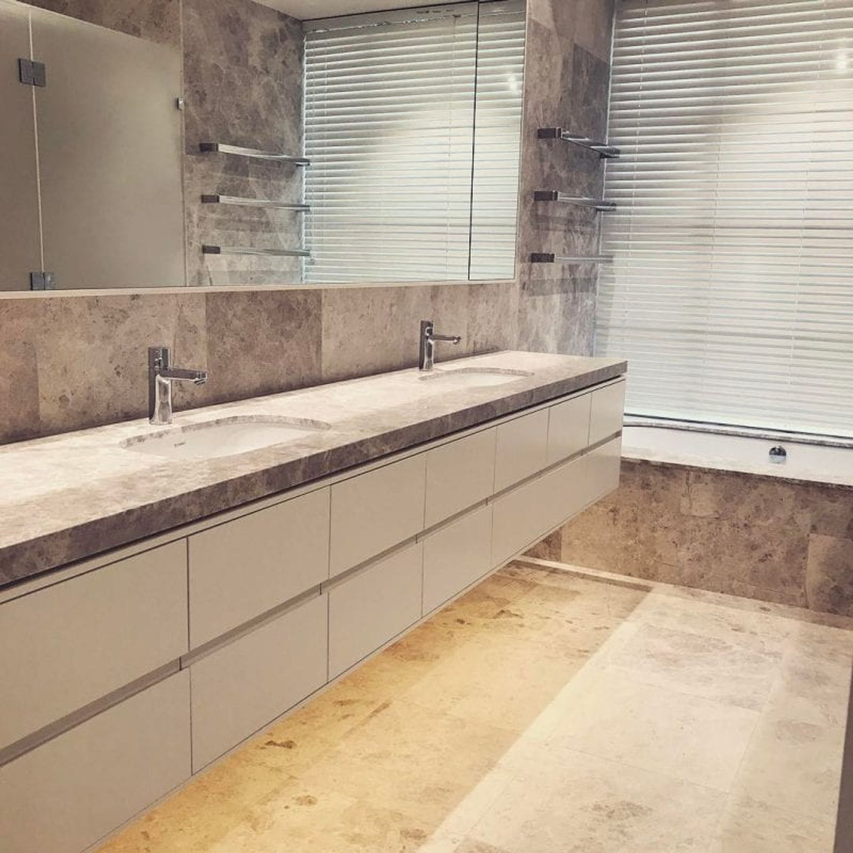 Tundra Grey Honed Limestone Tiles