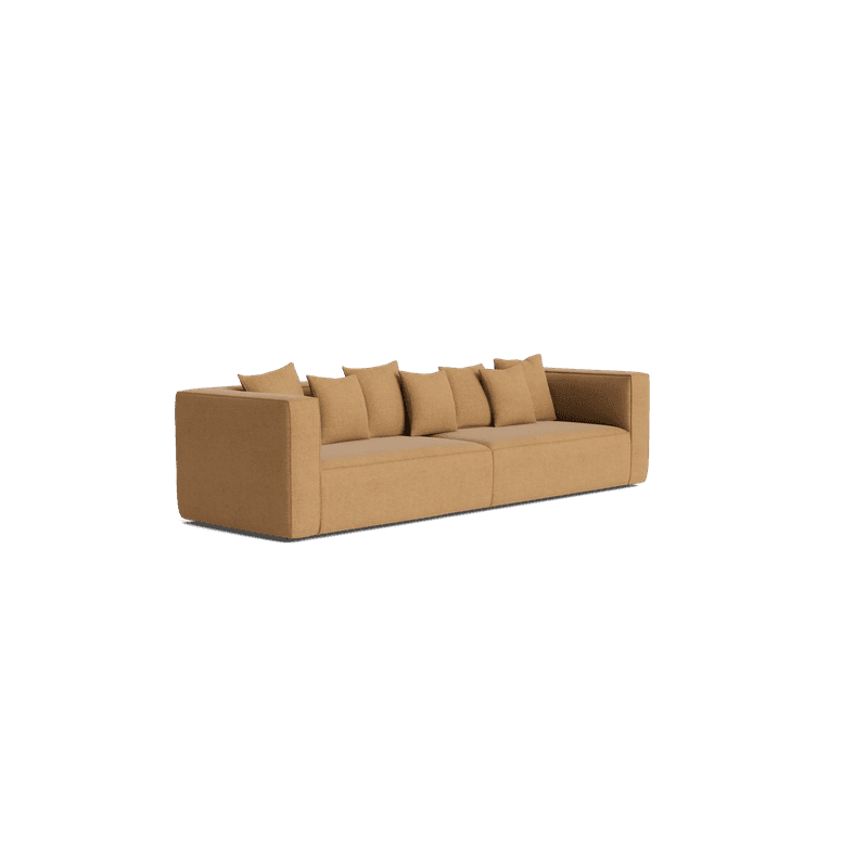 Block 4 Seater Sofa - Fossil Fawn
