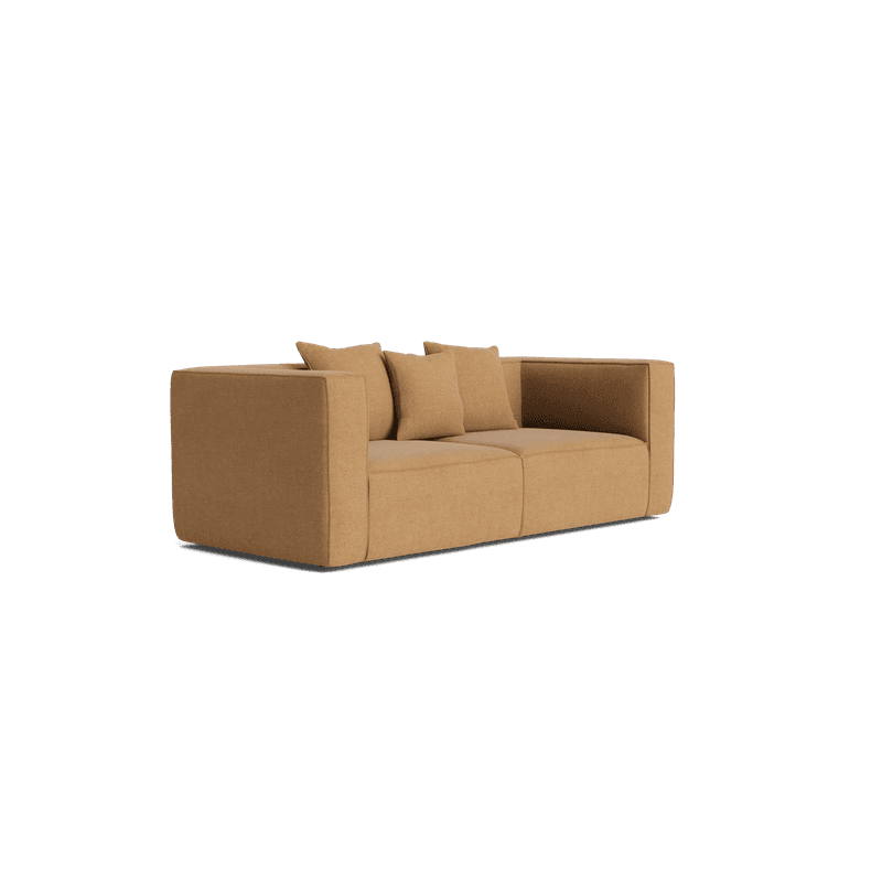 Block 2 Seater Sofa - Fossil Fawn