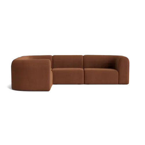 Berg LHF Closed Chaise Sofa - Corduroy Cocoa