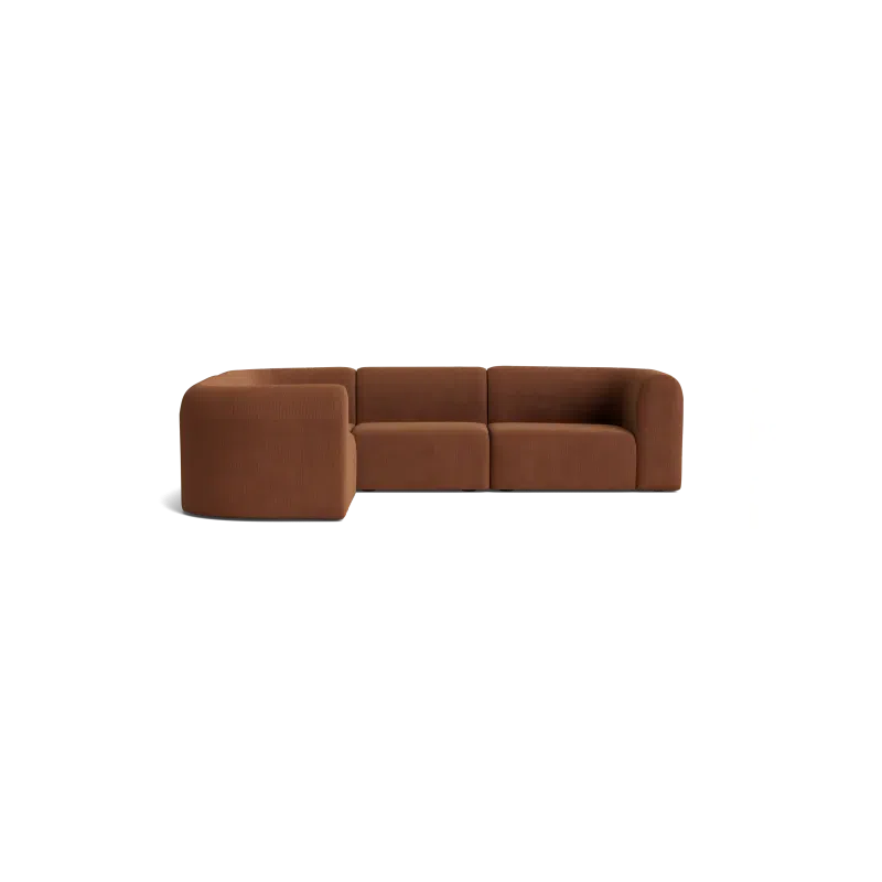 Berg LHF Closed Chaise Sofa - Corduroy Cocoa