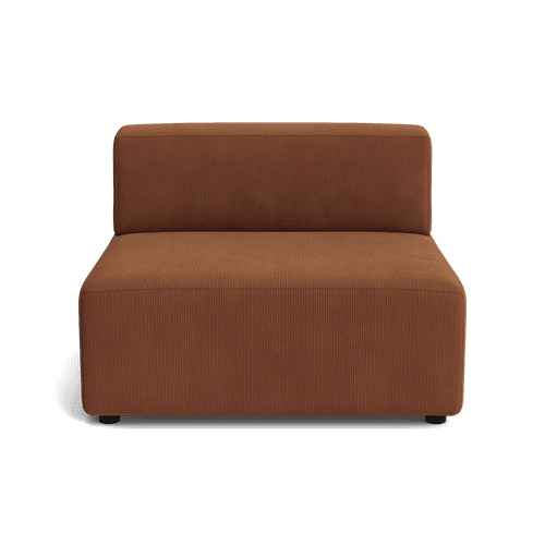 Stretch Armless Middle Module - Corduroy Cocoa