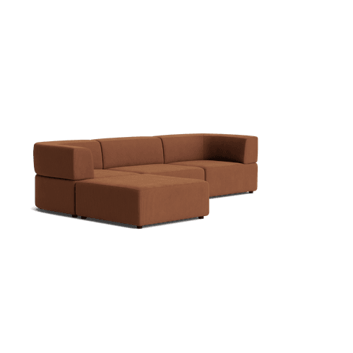 Stretch 4 Seater Chaise Sofa - Corduroy Cocoa