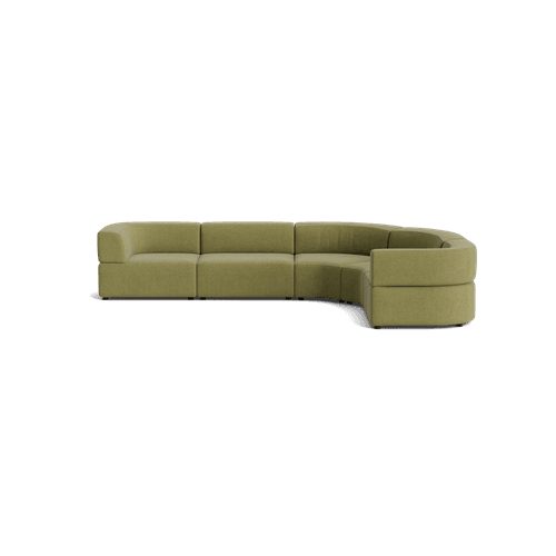 Stretch Angled Corner Sofa - Fossil Eucalyptus