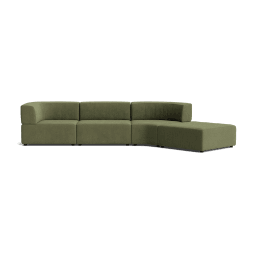 Stretch Open Angled Sofa - Corduroy Forest