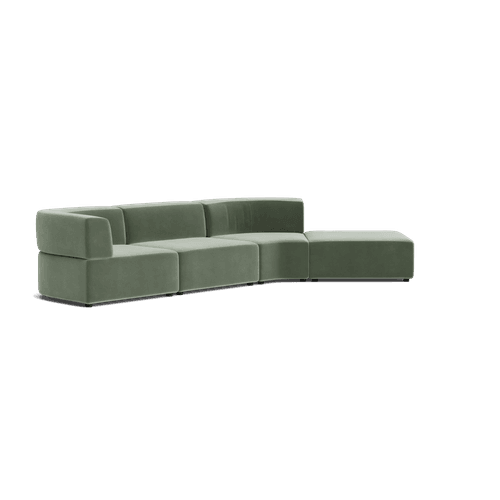 Stretch Open Angled Sofa - Opal Ocean
