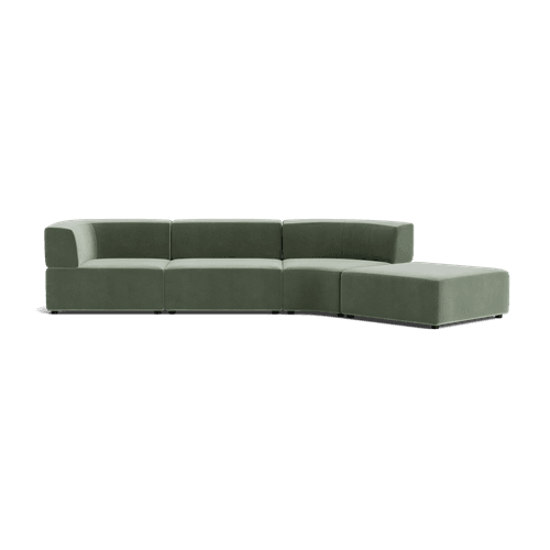 Stretch Open Angled Sofa - Opal Ocean
