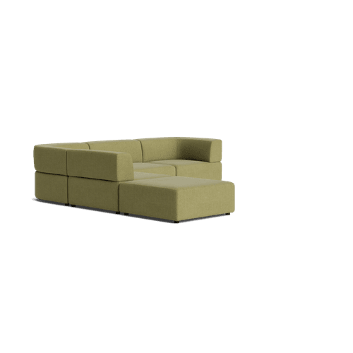 Stretch Open Corner Sofa - Fossil Eucalyptus