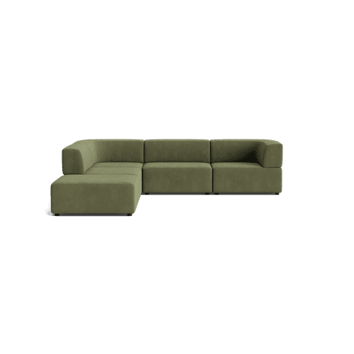 Stretch Open Corner Sofa - Corduroy Forest
