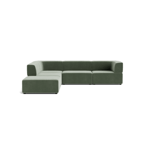 Stretch Open Corner Sofa - Opal Ocean