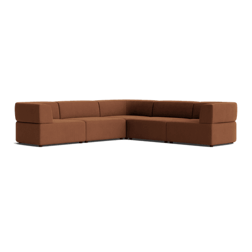 Stretch Corner Sofa - Corduroy Cocoa