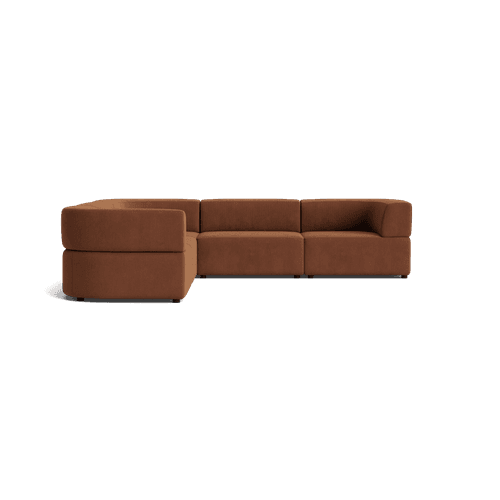 Stretch Corner Sofa - Corduroy Cocoa