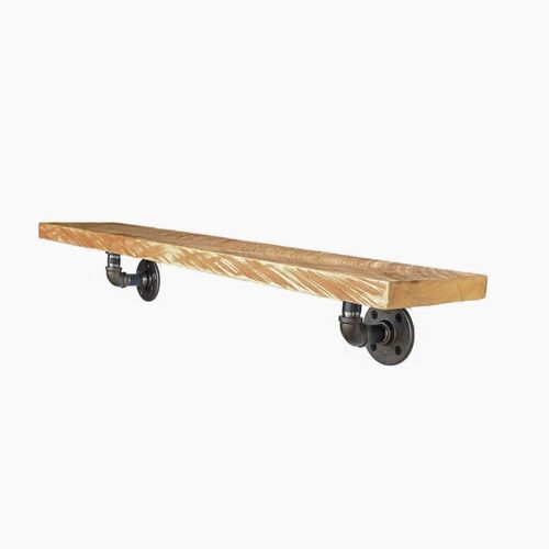 Macrocarpa Pipe Bracket Shelf 15cm