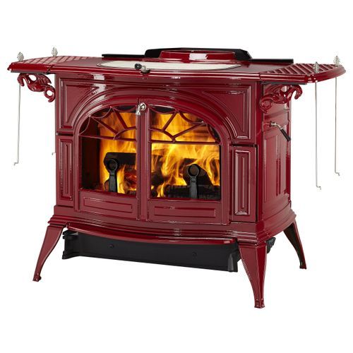 Vermont Castings Defiant Wood Stove Bordeaux Enamel