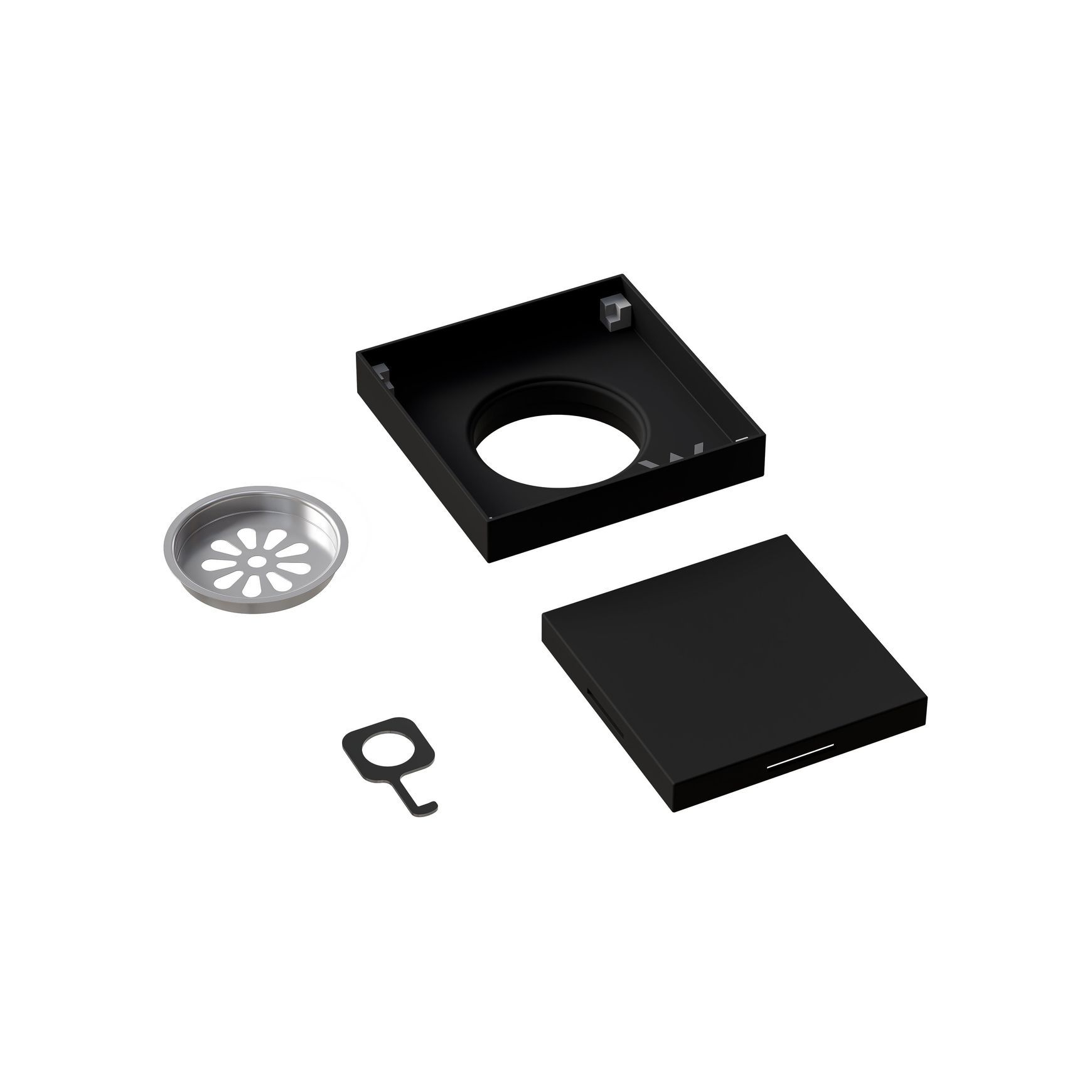 Versa Square Tiled Shower Waste & Full Undermount Kit