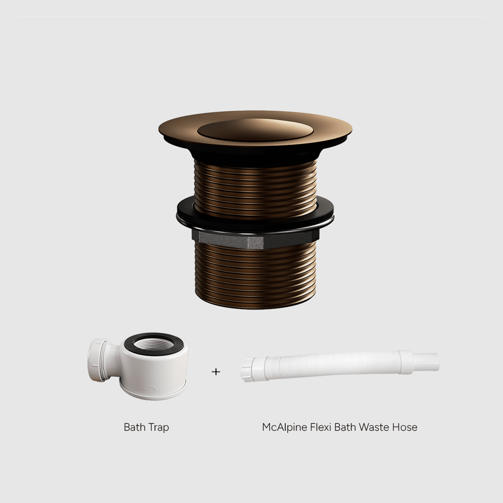 Versa Pop Up Bath Waste Kit 40mm | Non-Overflow Long Tail