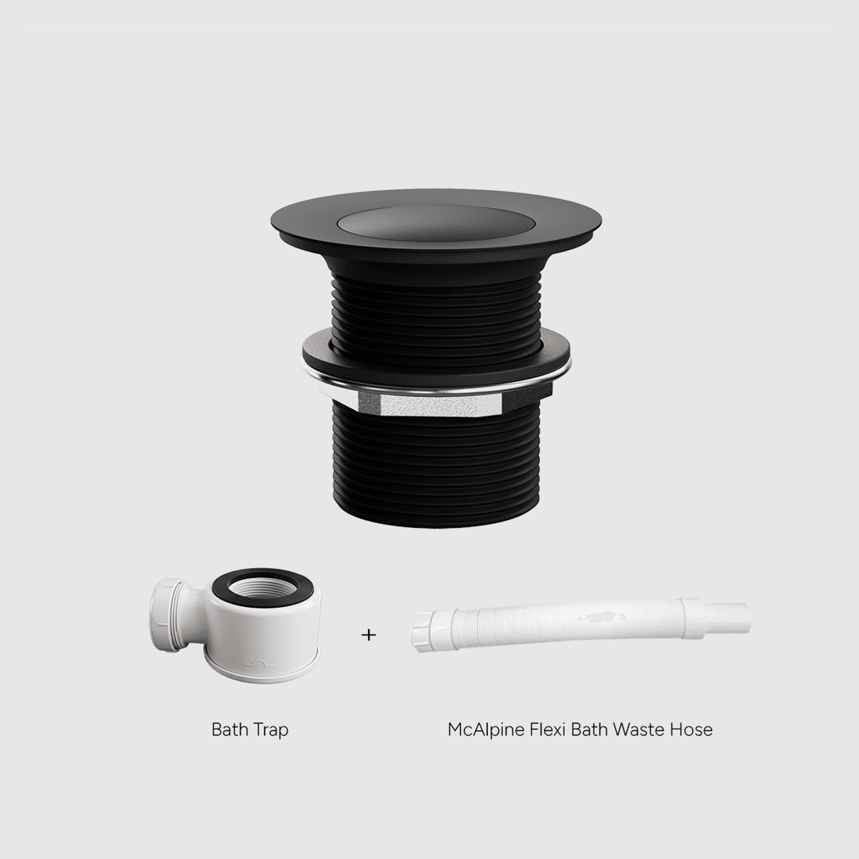 Versa Pop Up Bath Waste Kit 40mm | Non-Overflow Long Tail