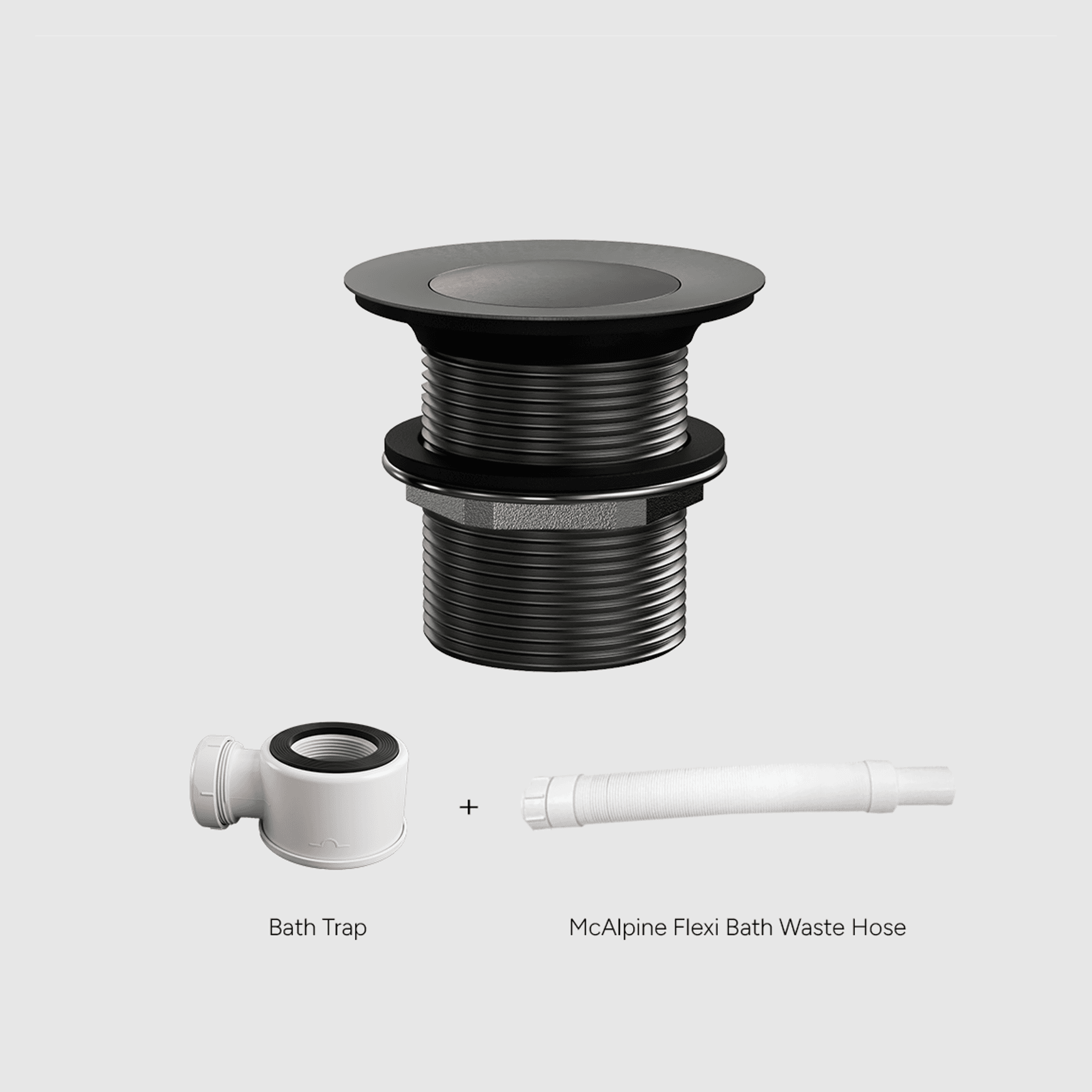 Versa Pop Up Bath Waste Kit 40mm | Non-Overflow Long Tail