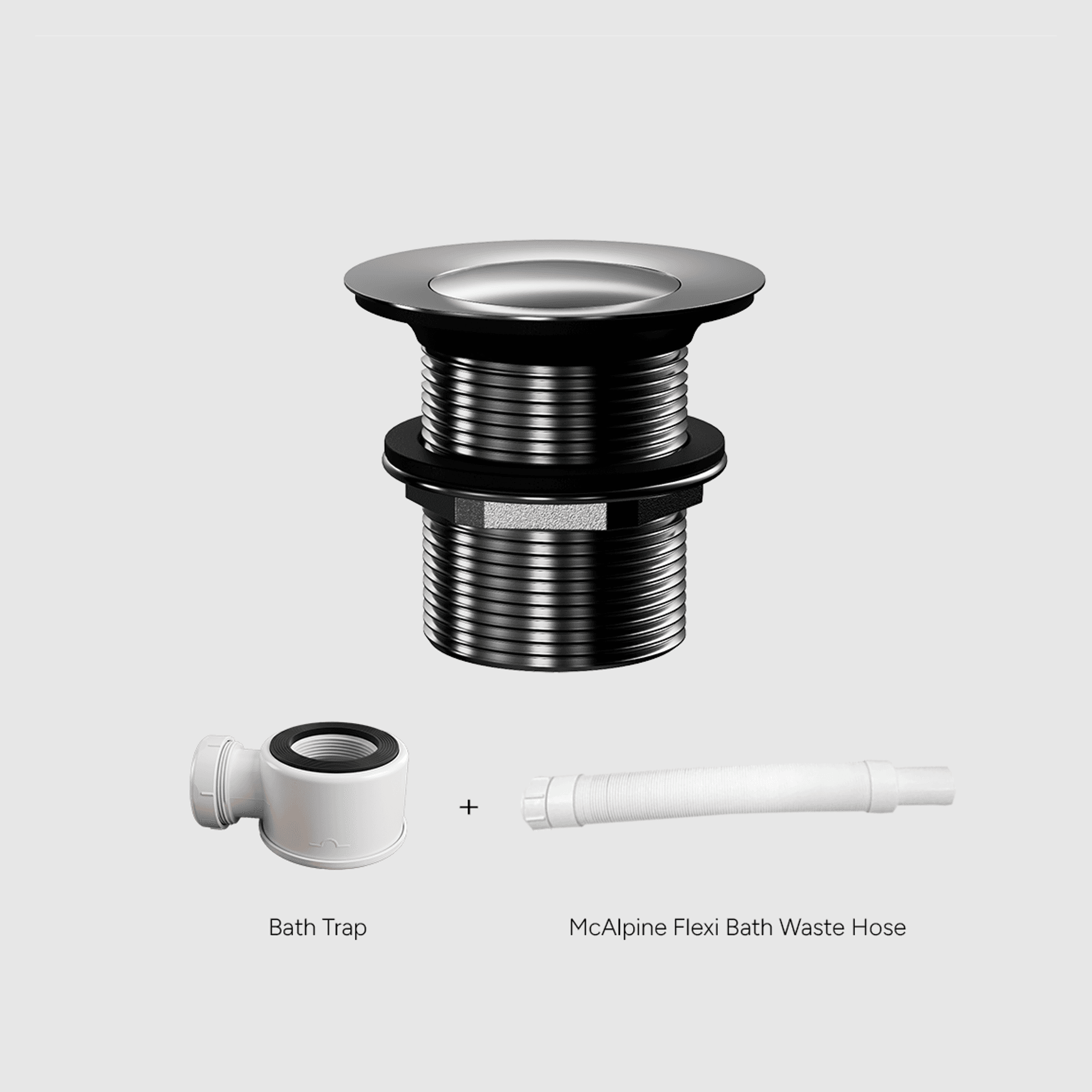 Versa Pop Up Bath Waste Kit 40mm | Non-Overflow Long Tail