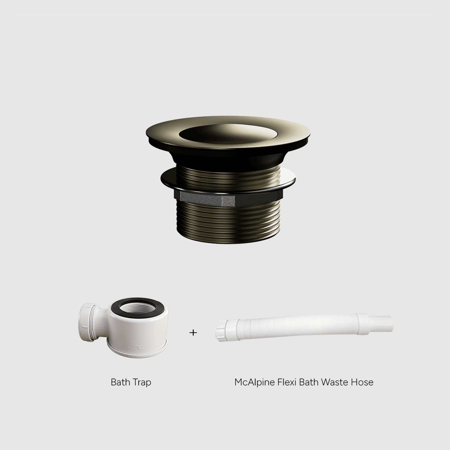 Versa Pop Up Bath Waste Kit 40mm | Non-Overflow Short Tail