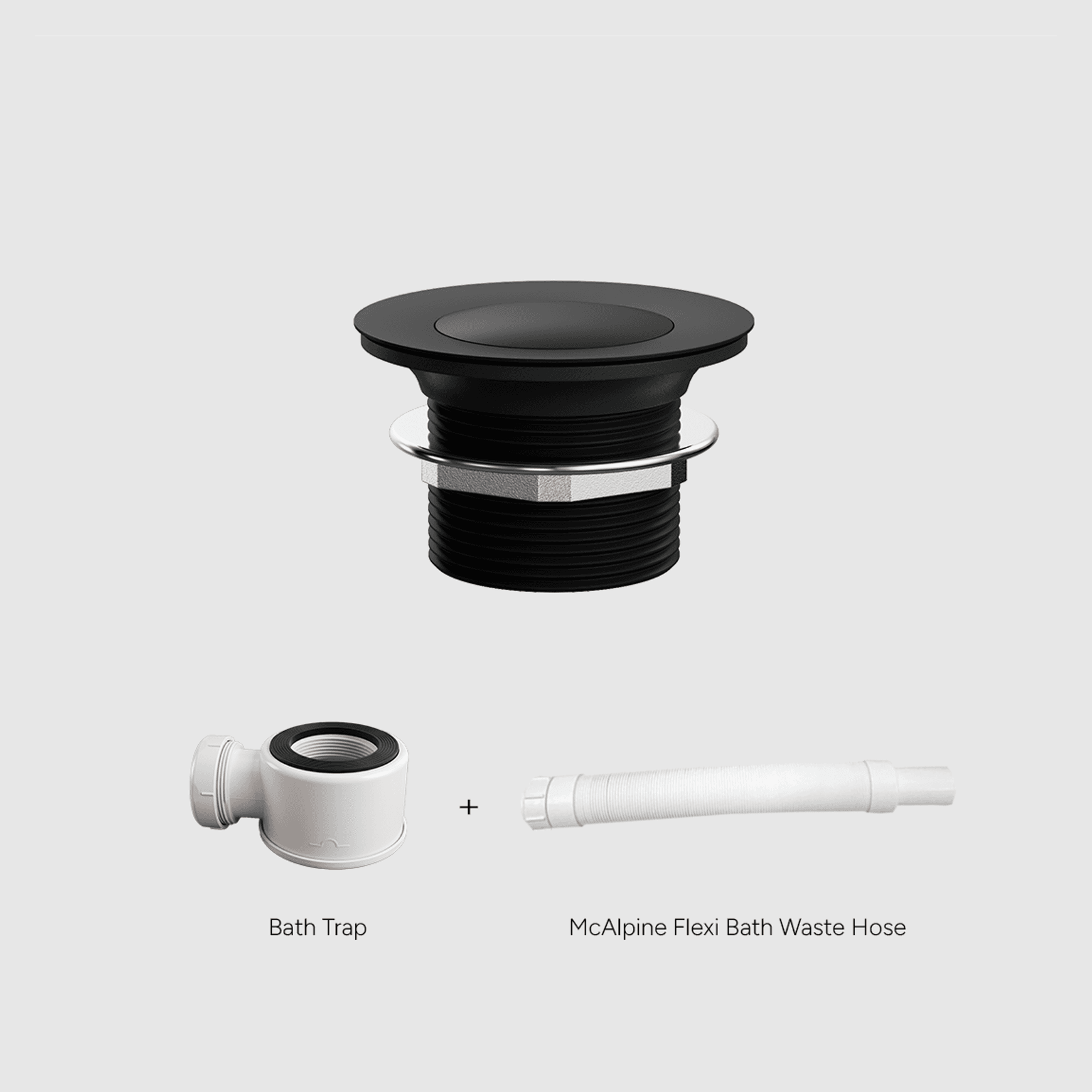 Versa Pop Up Bath Waste Kit 40mm | Non-Overflow Short Tail