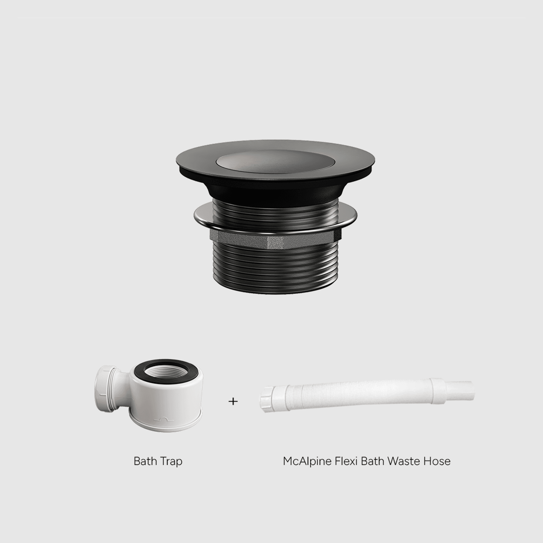 Versa Pop Up Bath Waste Kit 40mm | Non-Overflow Short Tail