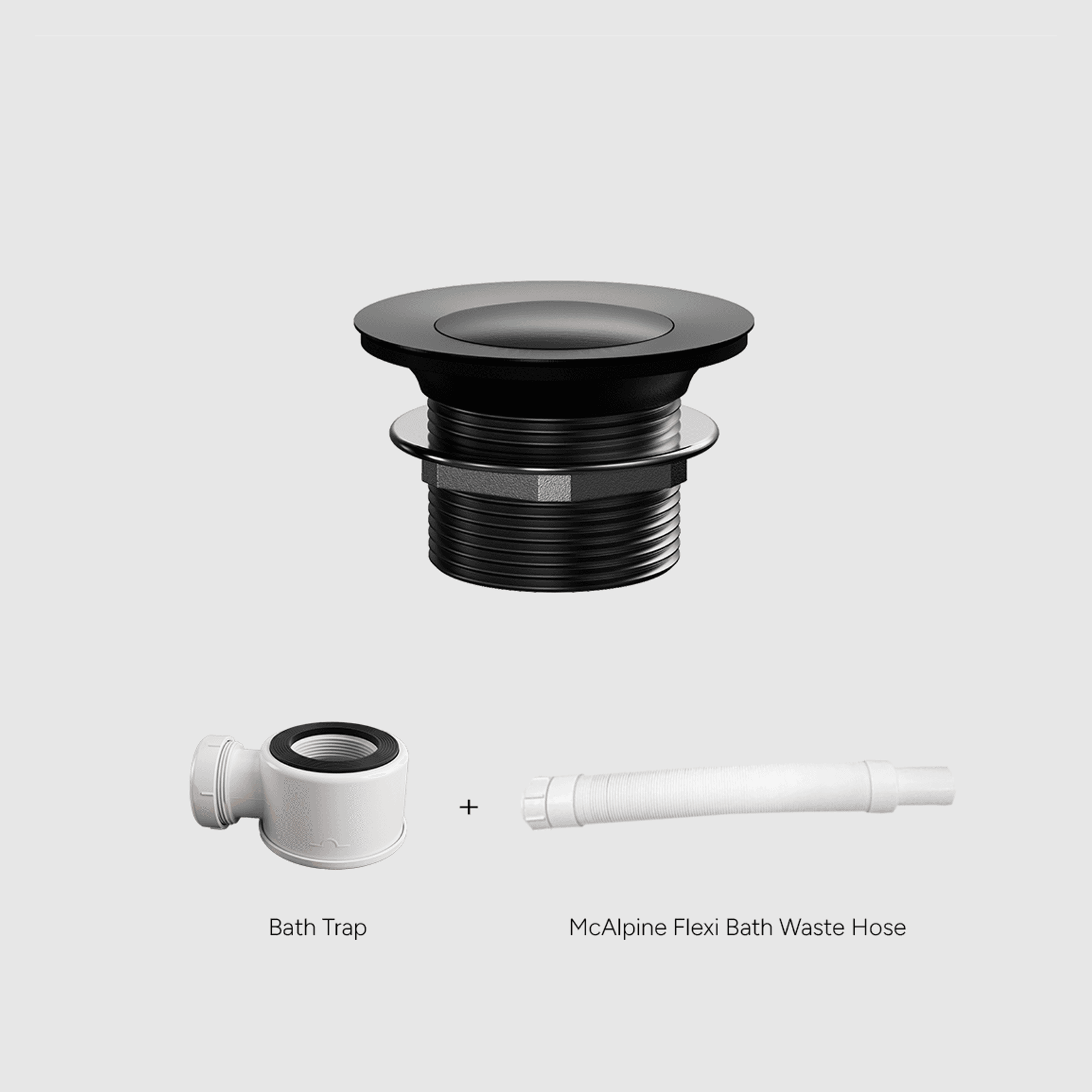 Versa Pop Up Bath Waste Kit 40mm | Non-Overflow Short Tail