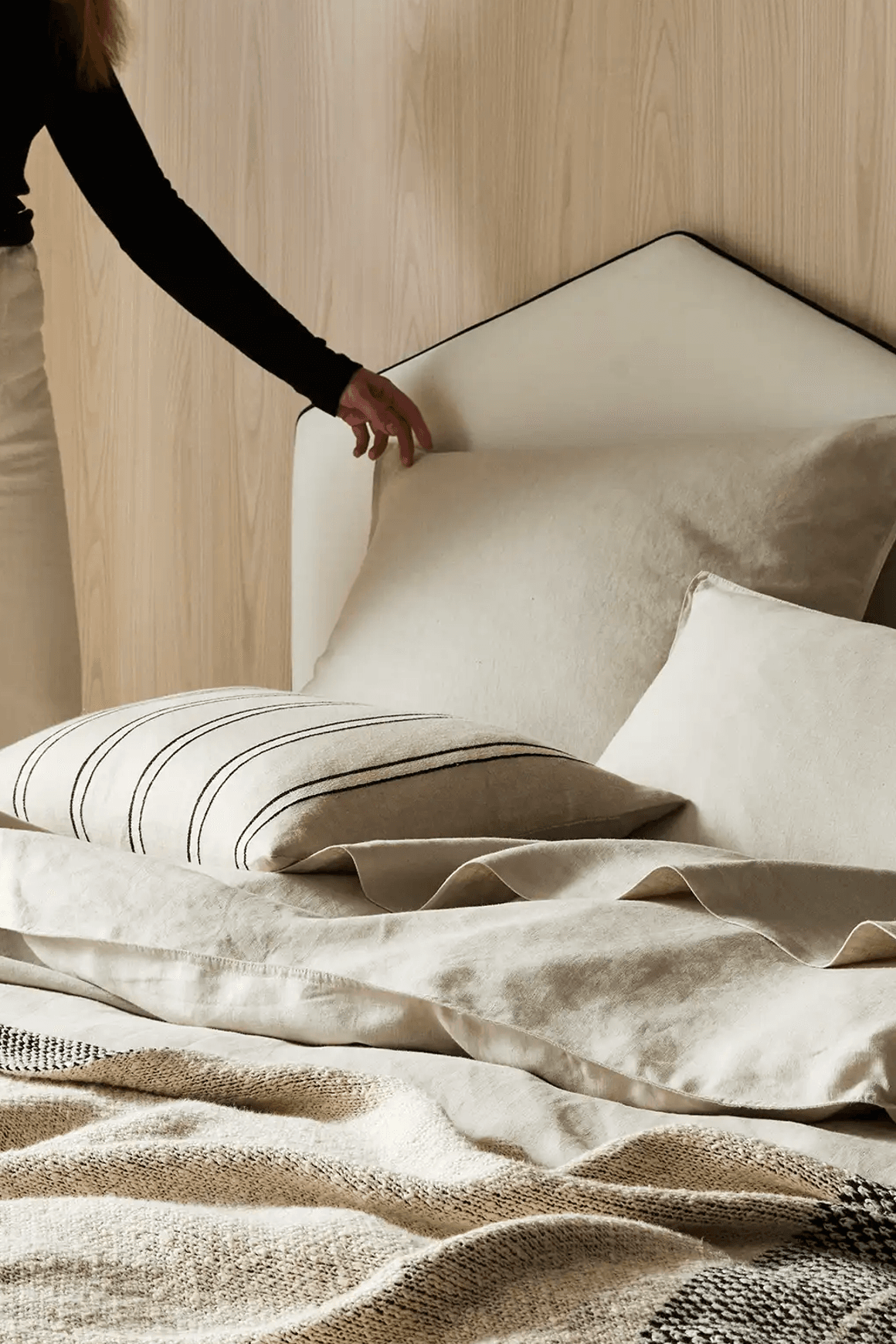 Ravello Linen Quilt Cover - Bone | Weave Home Bed Linen