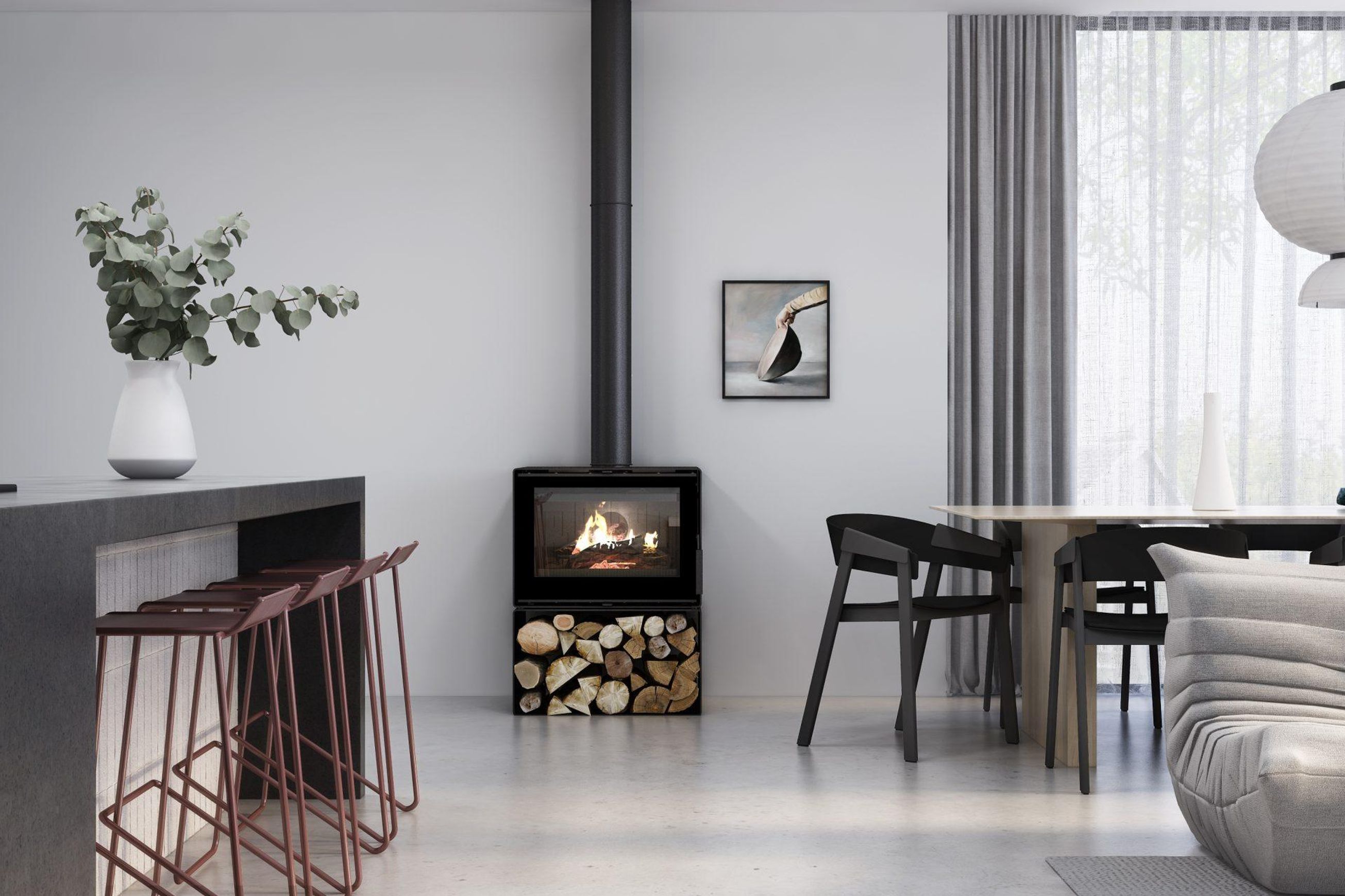 Visionline Phoenix Wood Fireplace
