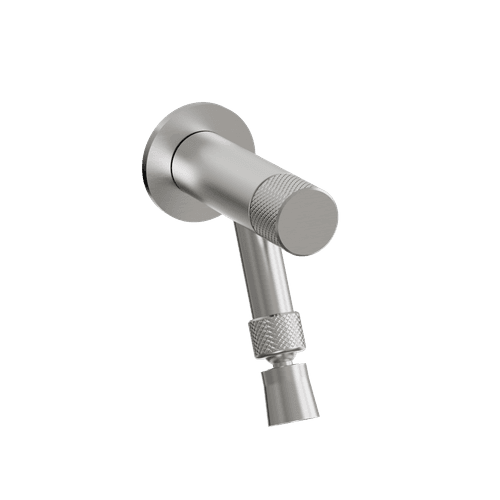 Spring Wall Mount Tap With Foot Shower Polished Stainless Steel
