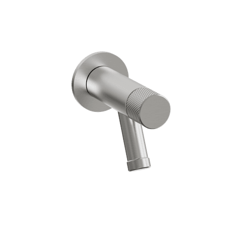 Spring Wall Mount Garden Tap With Hose Connection Polished Stainless Steel