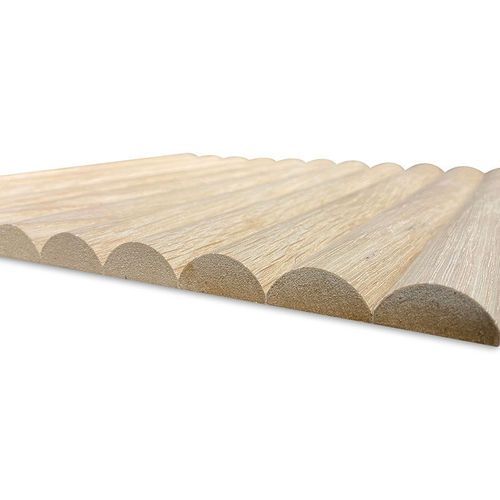 WOODFLEX Flexible Wooden Slat Wall Panel - Oak Veneer - 2700mm x 595mm - Half Round