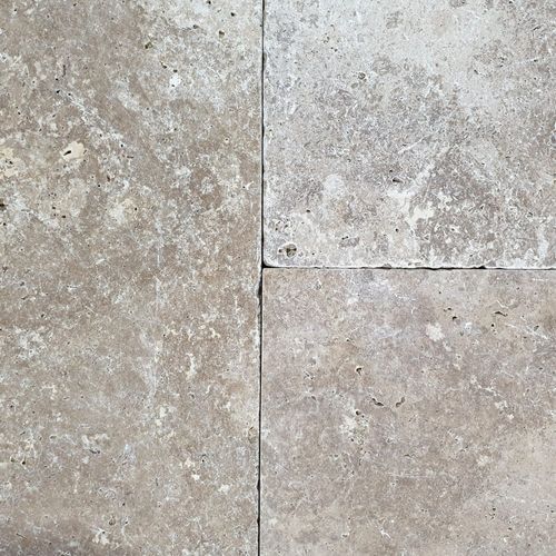 30mm Noce Travertine Pavers - Tumbled & Unfilled