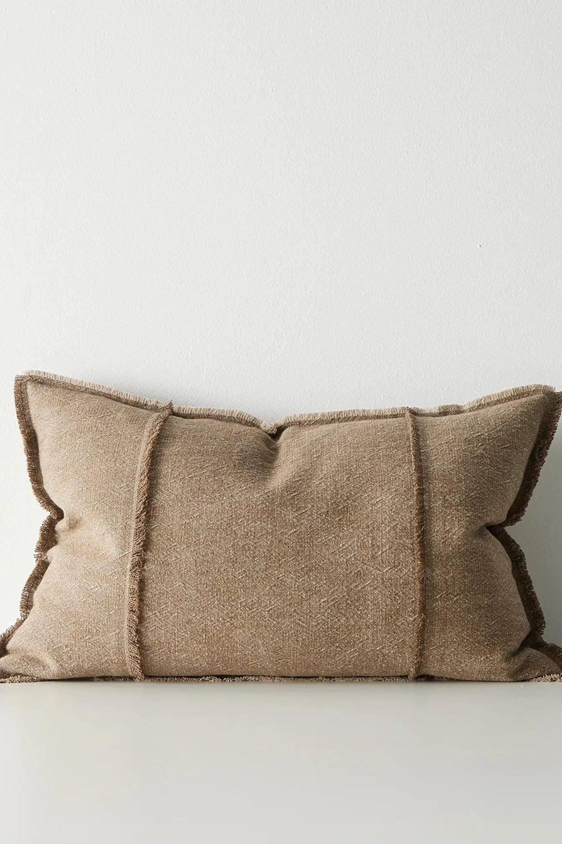 Weave Home Adela Cushion - Cocoa | Linen Blend