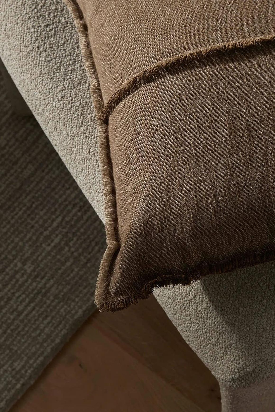 Weave Home Adela Cushion - Cocoa | Linen Blend