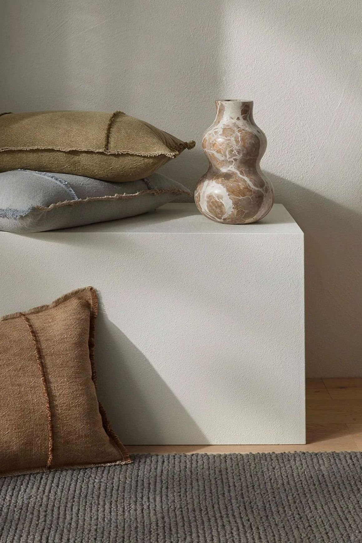 Weave Home Adela Cushion - Cocoa | Linen Blend