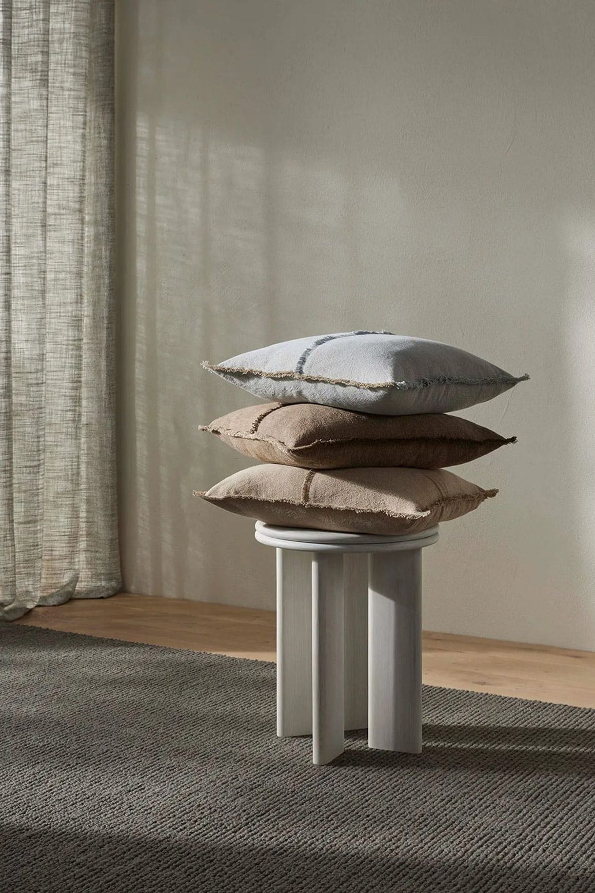 Weave Home Adela Cushion - Cocoa | Linen Blend