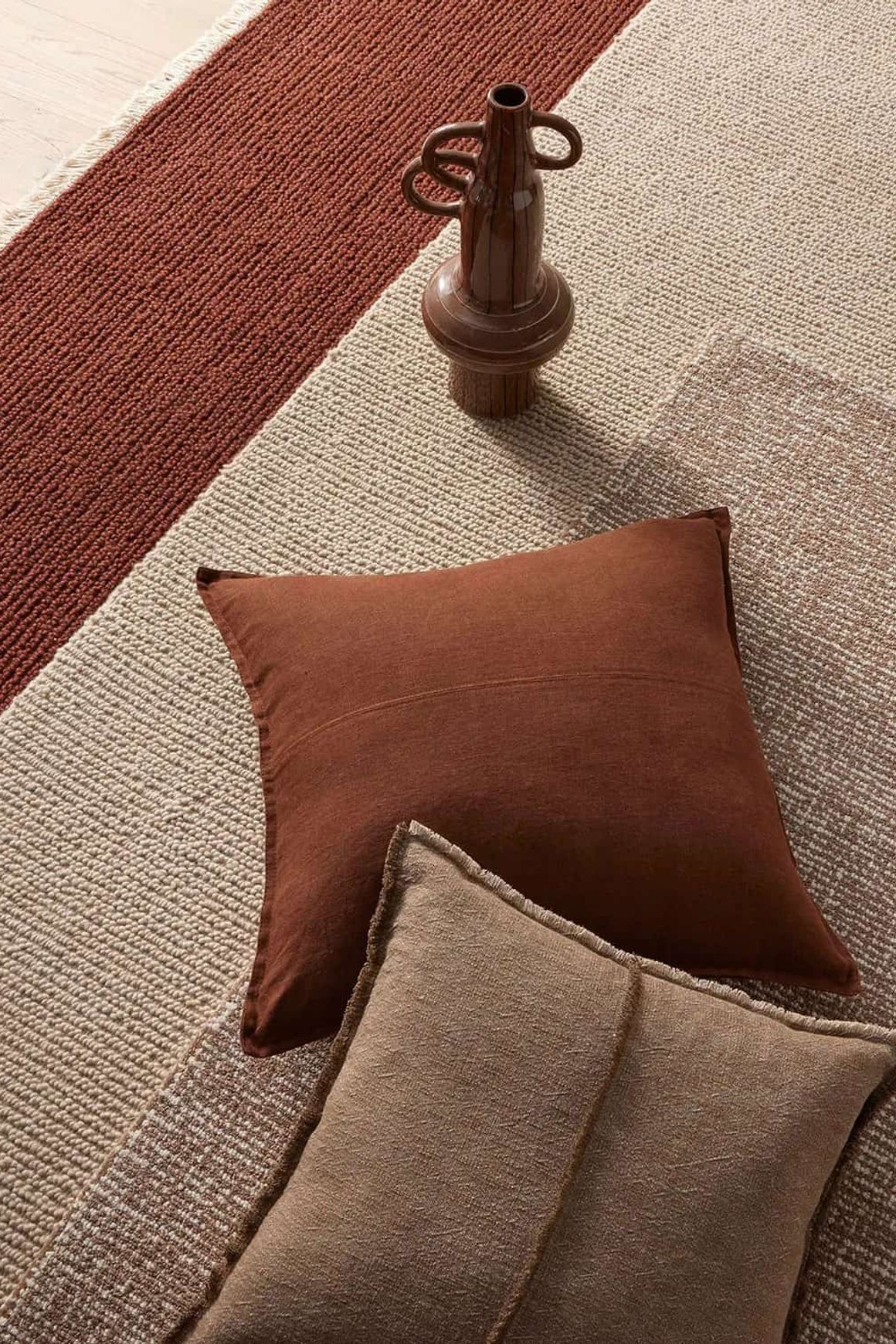 Weave Home Adela Cushion - Cocoa | Linen Blend