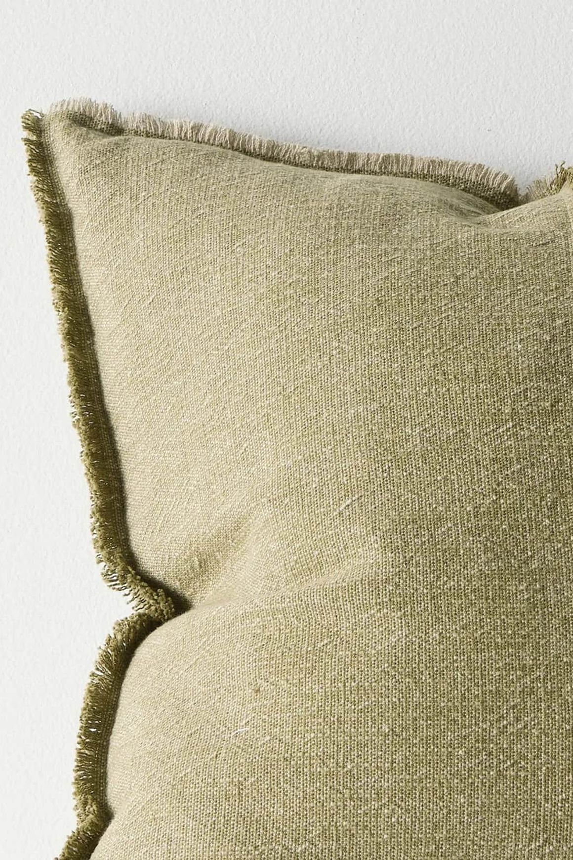 Weave Home Adela Cushion - Forest | Linen Blend