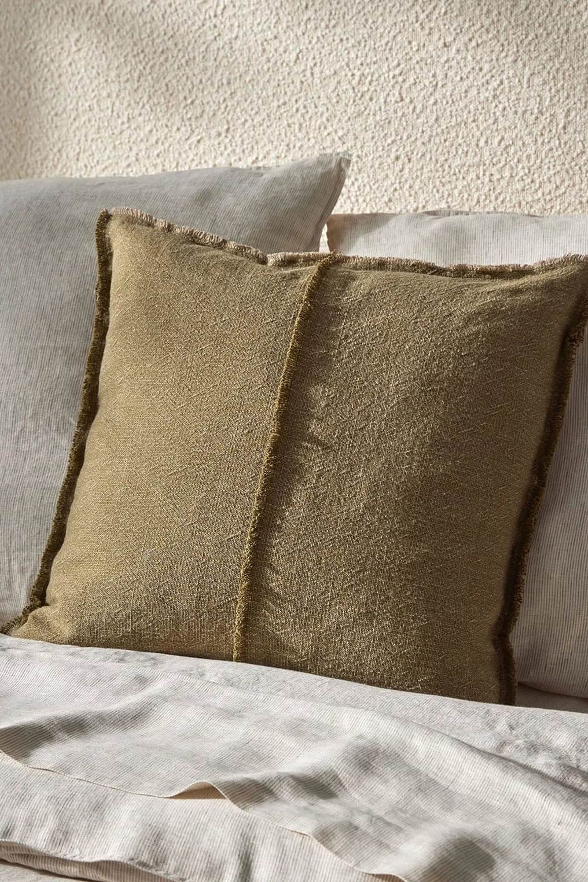 Weave Home Adela Cushion - Forest | Linen Blend