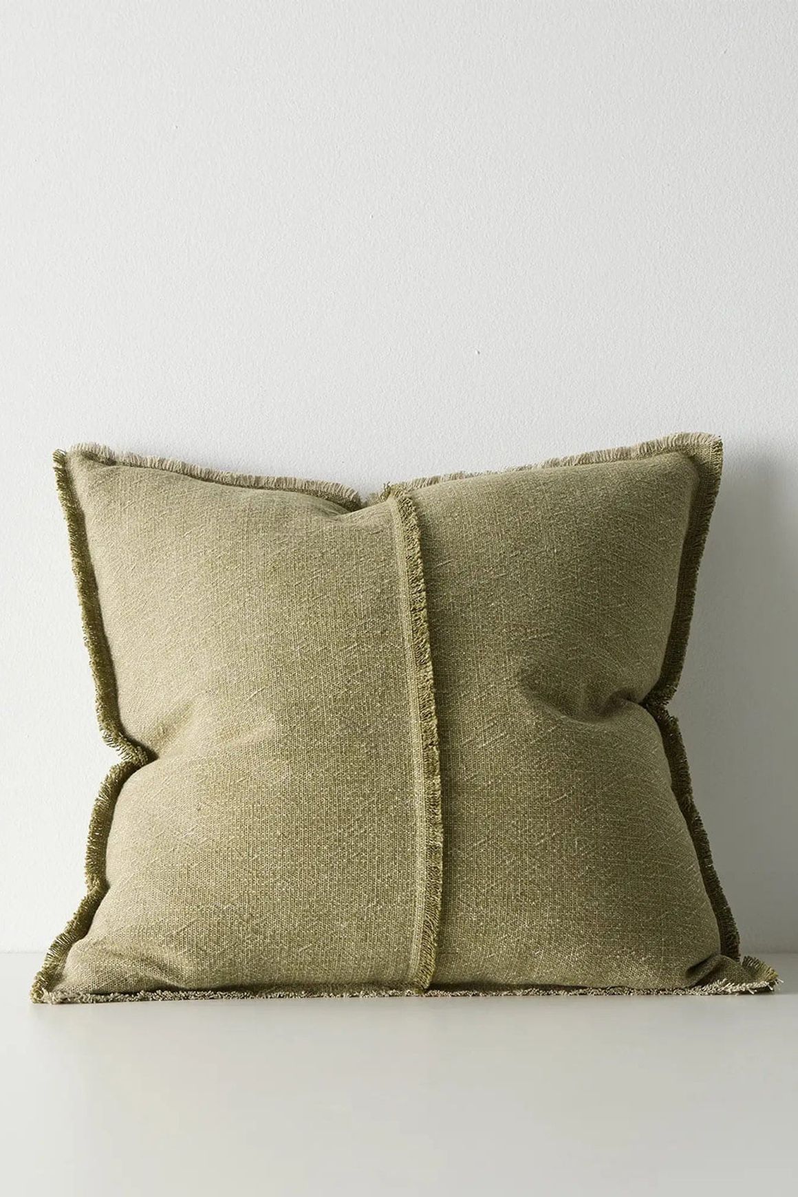 Weave Home Adela Cushion - Forest | Linen Blend