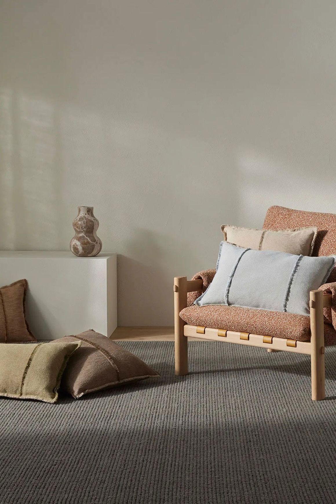 Weave Home Adela Cushion - Haze | Linen Blend