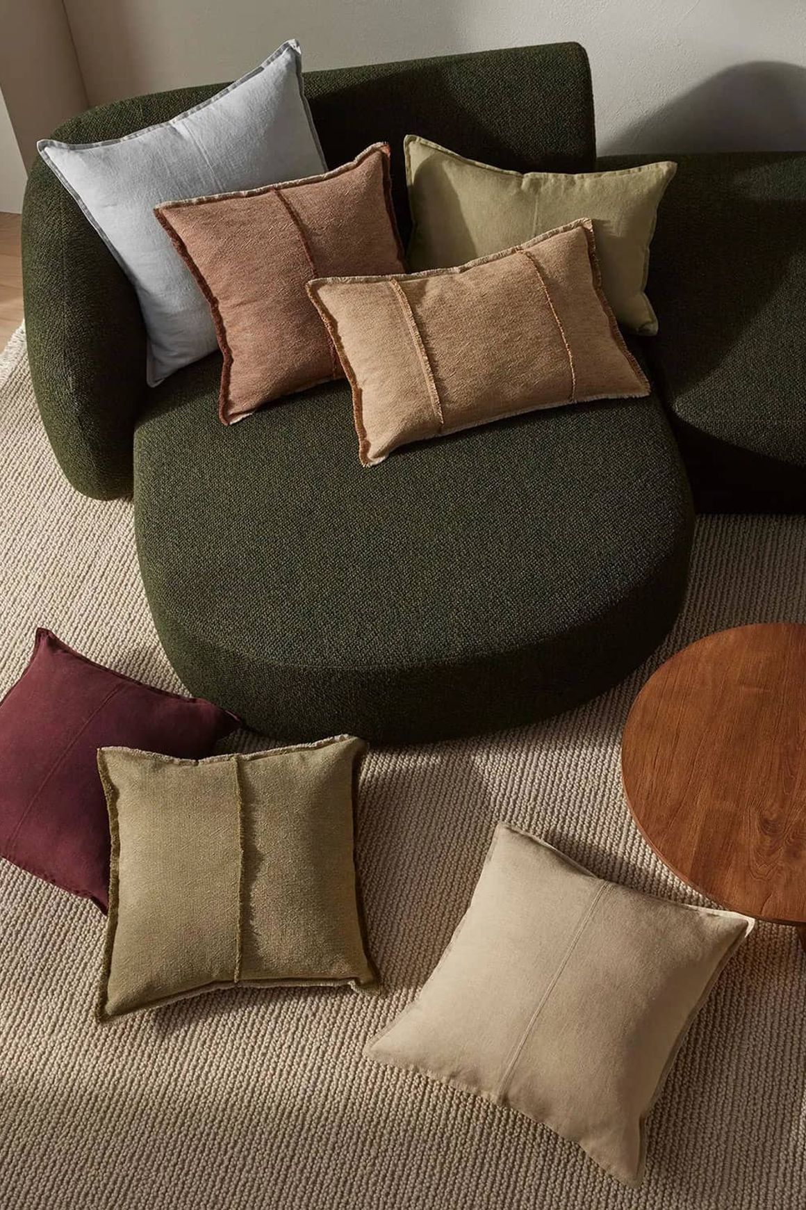 Weave Home Adela Cushion - Rust | Linen Blend
