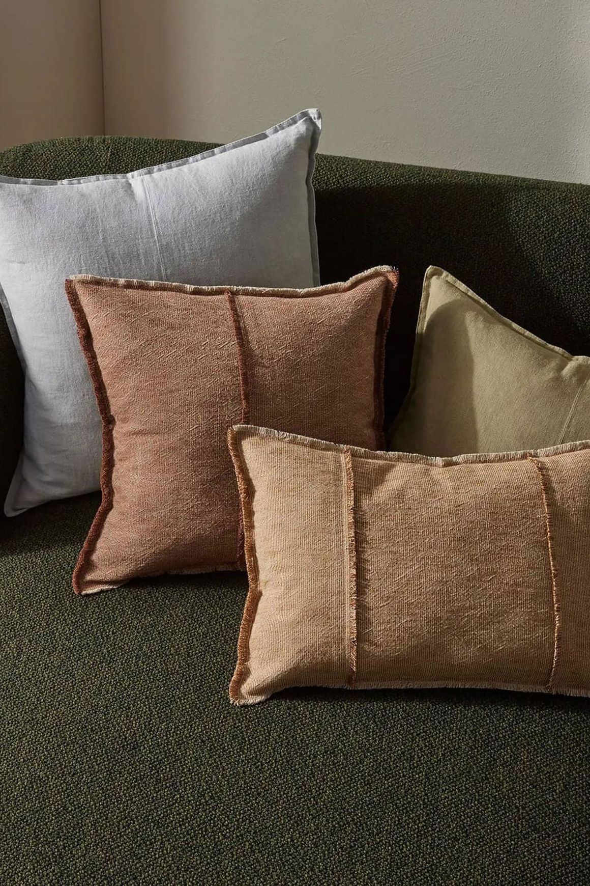 Weave Home Adela Cushion - Rust | Linen Blend