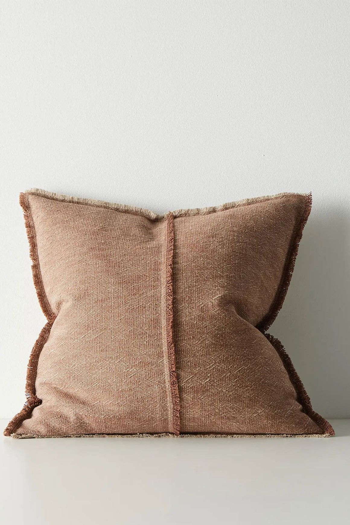 Weave Home Adela Cushion - Rust | Linen Blend