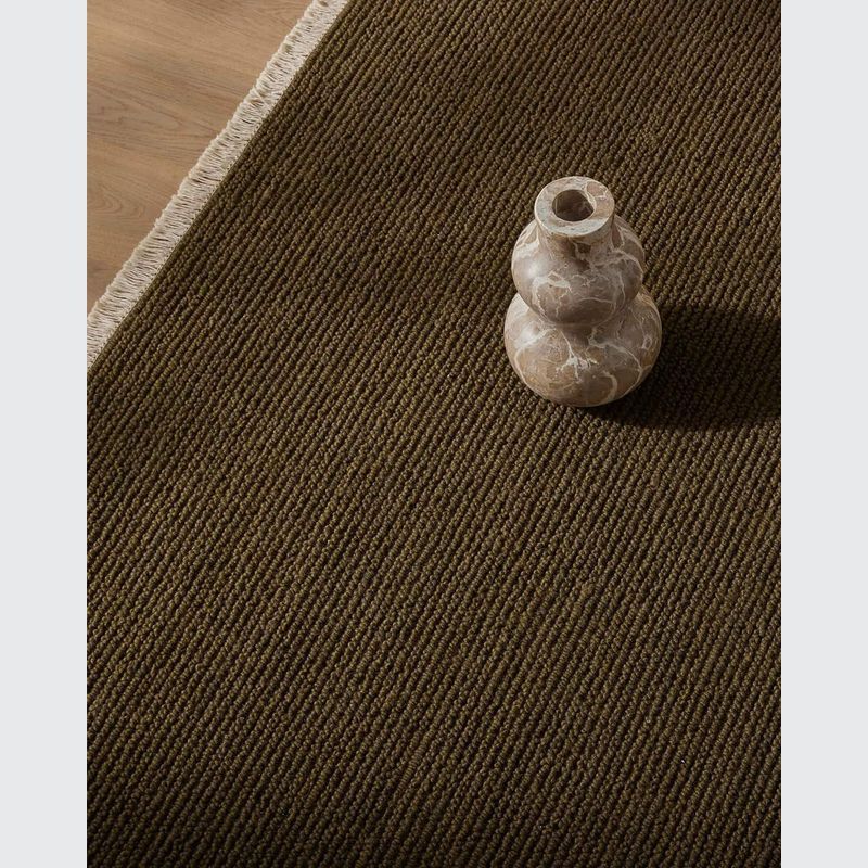 Weave Fabien 100% Wool Floor Rug - Moss