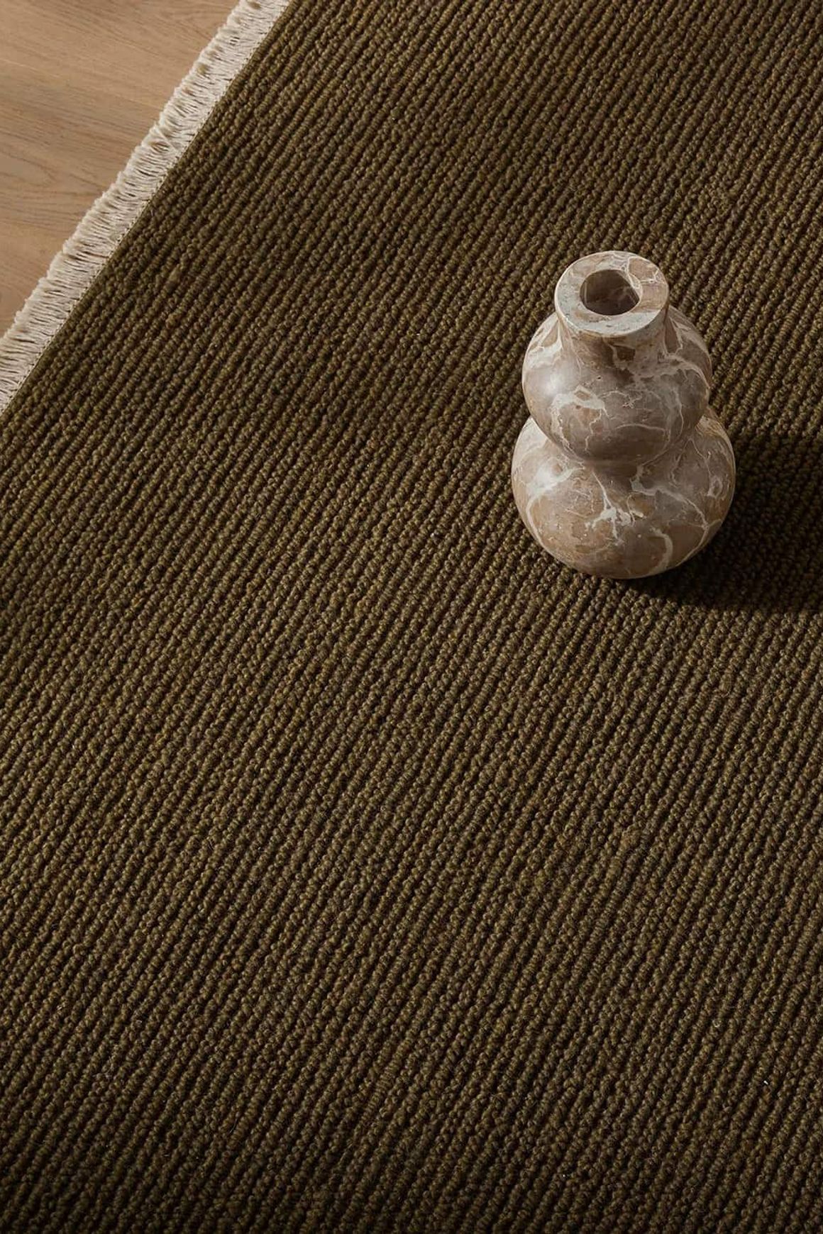 Weave Fabien 100% Wool Floor Rug - Moss