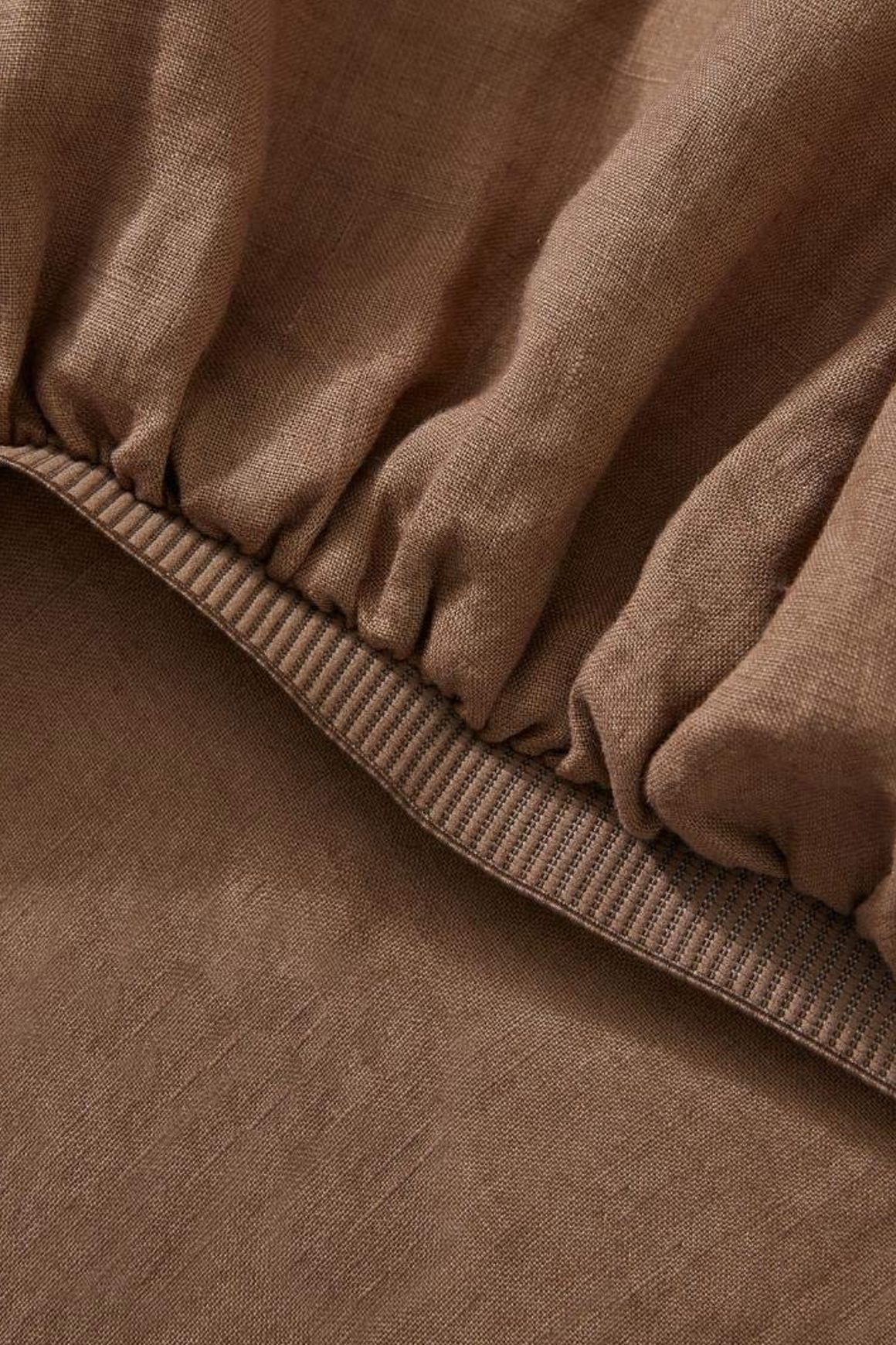 Ravello Linen Fitted Sheet - Biscuit | Weave Home Bed Linen